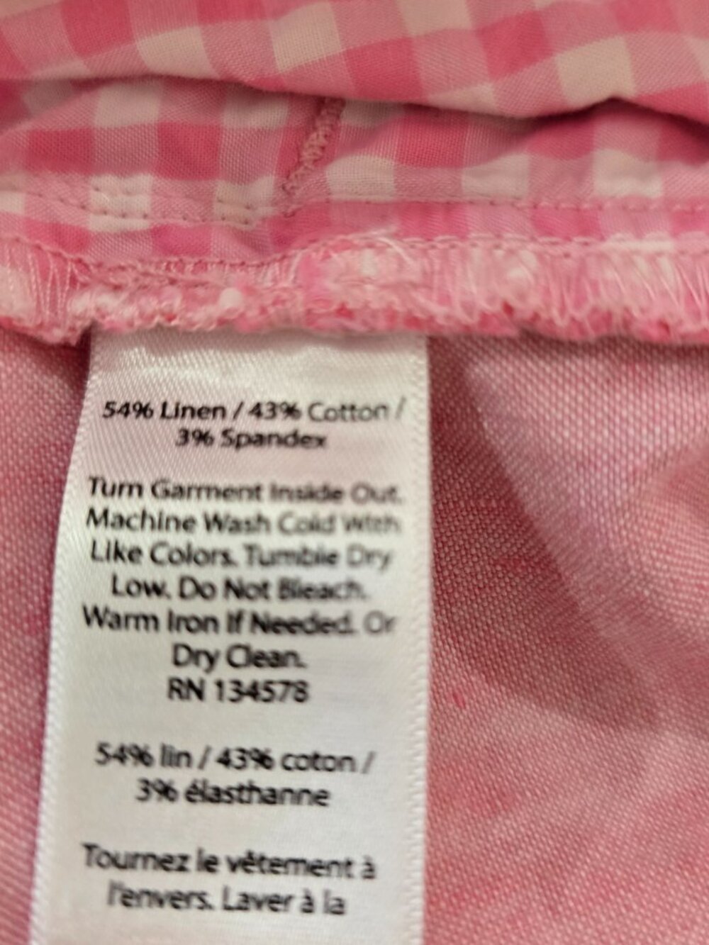 Vinyard Vines Women's Catamaran Flat Front Linen Blend Cropped Pants Pint Sz 12‎ - Picture 7 of 7
